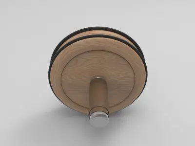 Huhu Dumbbell Roll Low-poly 3D model