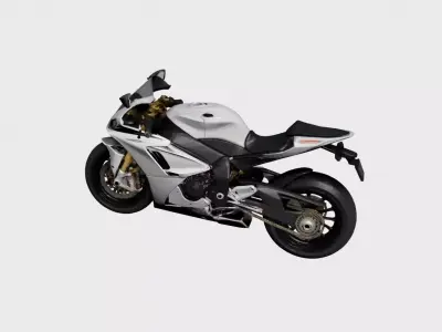 Sport Motorcycle 3D Model Full Fairing Aerodynamic Bike 02 3D model