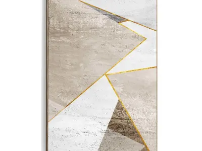Plaster Two Photo Frame 388 Low-poly 3D model