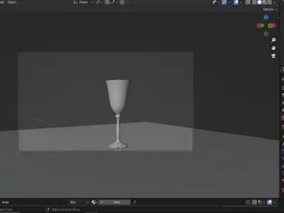 A glass wine Free 3D model
