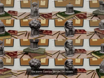 The scenic Calendar Bundle 3D Model Collection