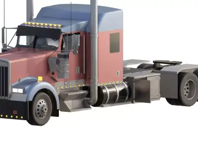 Semi pump-truck 3D model