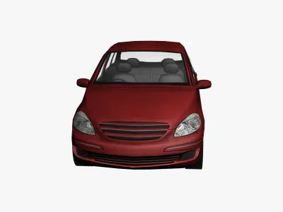 Low Poly Generic Red Car Low-poly 3D model