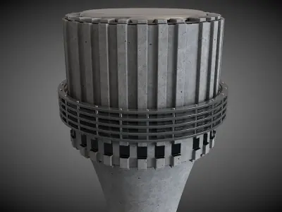 Sci Fi Tower 001 Free 3D model