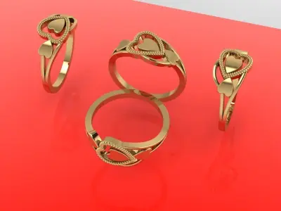 heart ring for women Free 3D print model