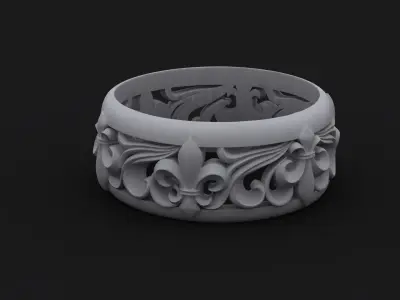 arabesque ring hoop 3D print model