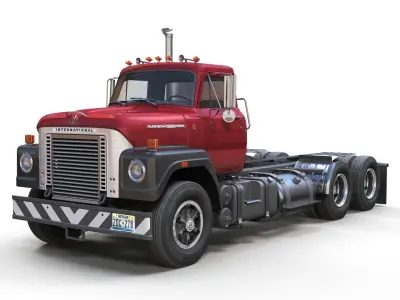 International Fleetstar frame truck Low-poly 3D model