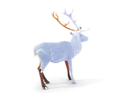Elegant Reindeer Model Pack for D Environments Low-poly 3D model