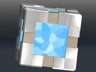 Energy Core Cube Free low-poly 3D model