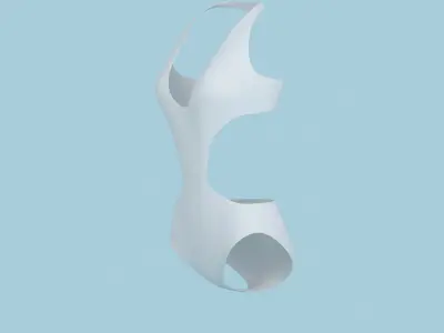 Sport Bra 2 Low-poly 3D model