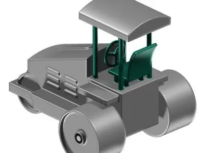 Kids Road Roller Toy 3D model