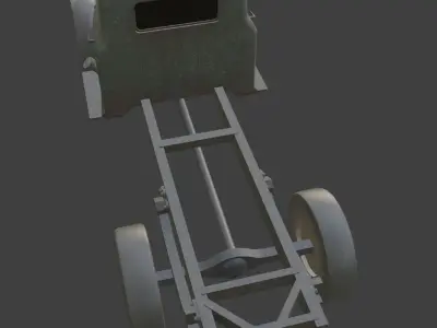 truck gaz63 Low-poly 3D model