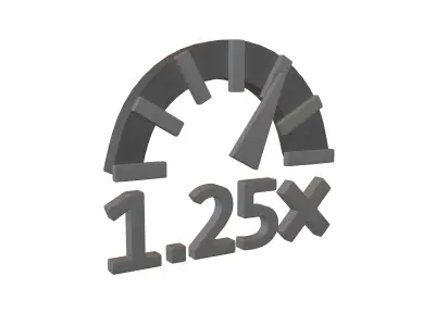Speed 1 point 25 Symbol v1 002 Low-poly 3D model
