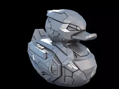 CyberDuck  A Futuristic Rubber Duck in Tesla Cybertruck Style 3D print model