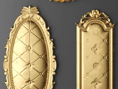 Rosette Molding set 2 3D model