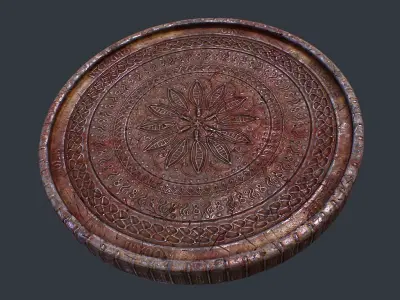 Old Medallion Low-poly 3D model