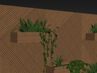Wood Wall Panel 3D model