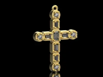 Cross Pendant 11136 3D print model