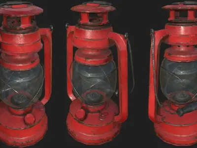 Oil Lanterns PBR Low-poly 3D model
