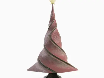 New Year Tree 02 Low-poly 3D model