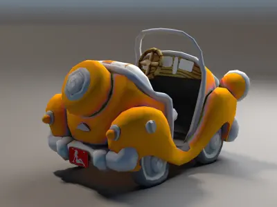 Toon Car Low-poly 3D model buy