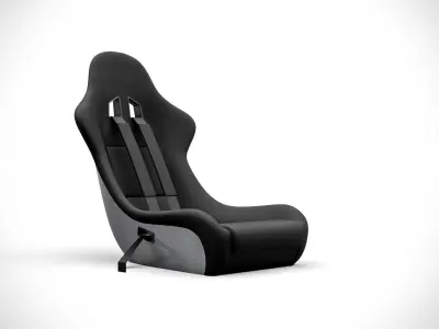 Racing Seat v4 Low-poly 3D model