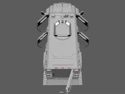 Armor truck Low-poly 3D model