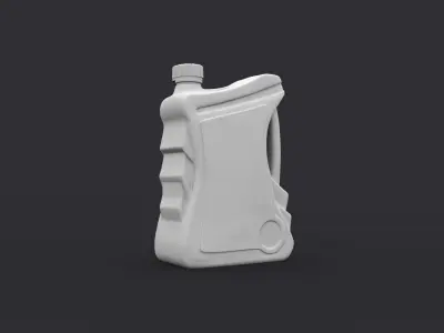 castrol bucket Low-poly 3D model