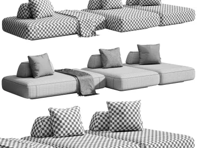 BOCA TOMMY Sofa Low-poly 3D model