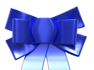 Christmas Bow Ribbon 23 Low-poly 3D model