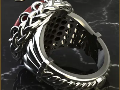 Mens ring STL 3D print model