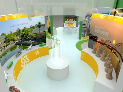 indoor exhibition booth 3D model