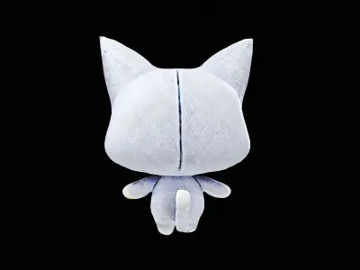 cute cat plushie 3D model