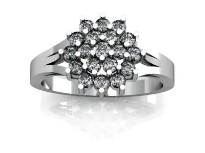daimond ring 3D print model 13