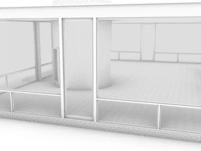 Glass House 3d Architectural Model 3D model