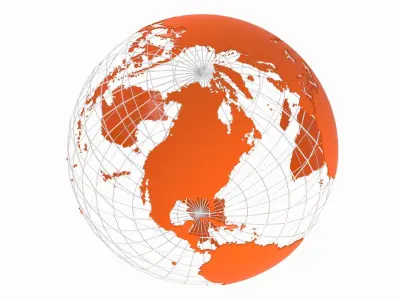 Globe News Skeleton Pumpkin Color 3D model