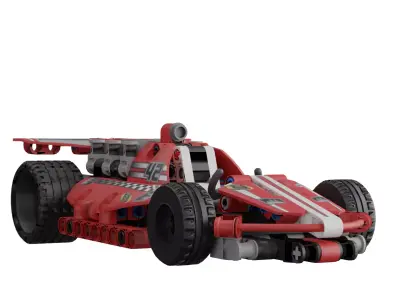 LEGO Race Car Low-poly 3D model
