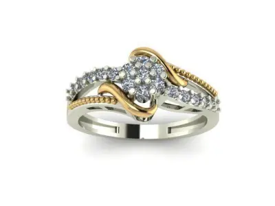 engagement ring 3D print model