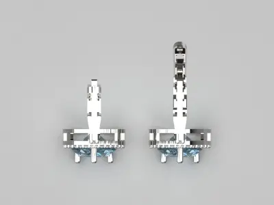 luxury diamond earring je0041 3D print model