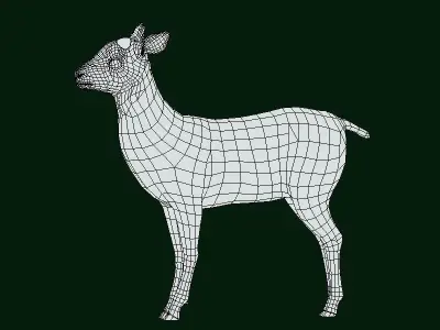 Fawn Sitka Blacktail Deer Low-poly 3D model