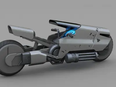 sci-fi motorbike 3D model