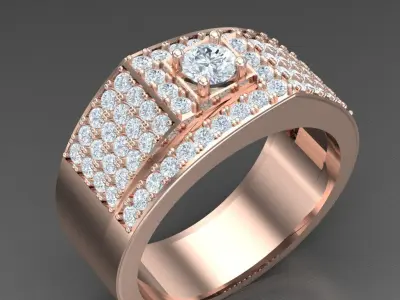 Luxury Men Rings Designs 4MR035 3D print model