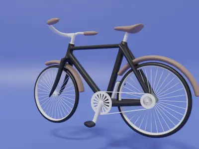 Cartoon Cute Bicycle 3D model