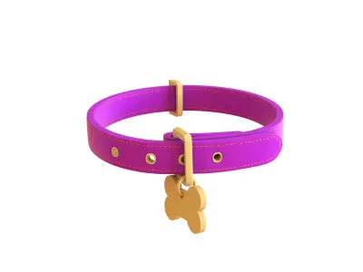 Cartoon Pet Collar v001 Low-poly 3D model