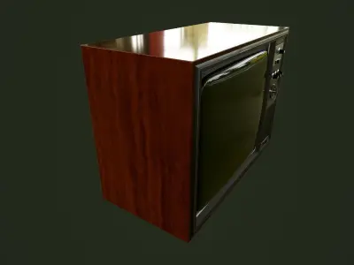 Soviet tv Chayka-206 Free low-poly 3D model