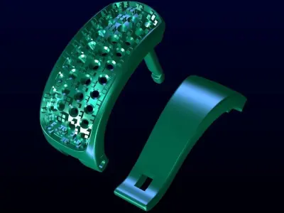 English Lock Earring 4 3D print model