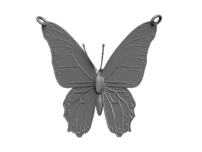butterfly pendant 3D print model