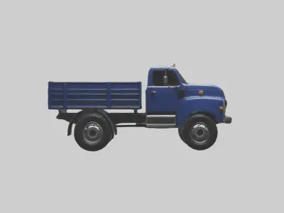 Realistic Truck Model Low-poly 3D model