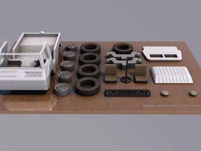 VOLVO LAPLANDER C202 SINGLECAB 1977 3D PRINT MODEL 3D print model