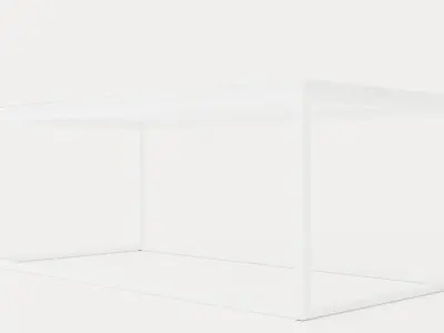Carrie Coffee Table 120 Cm Marble White Low-poly 3D model
